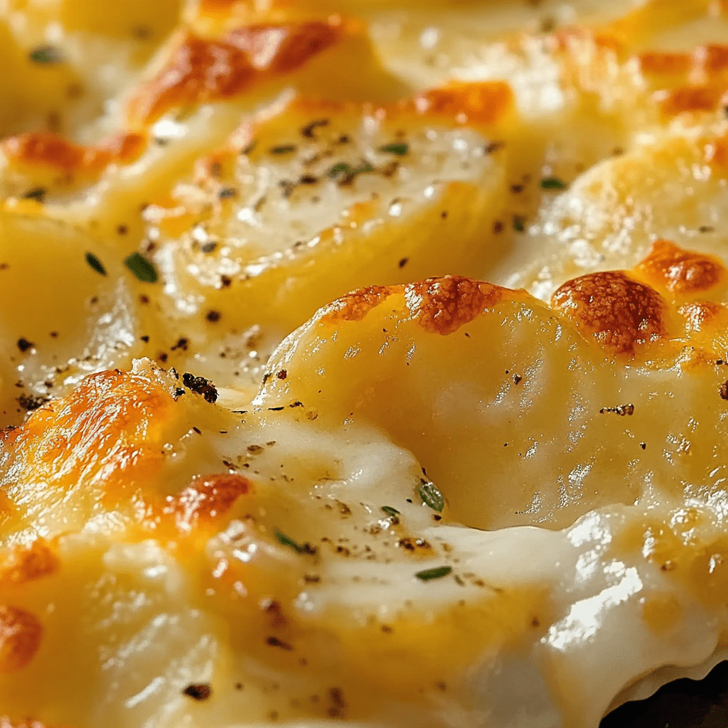 Cheesy Garlic Scalloped Potatoes