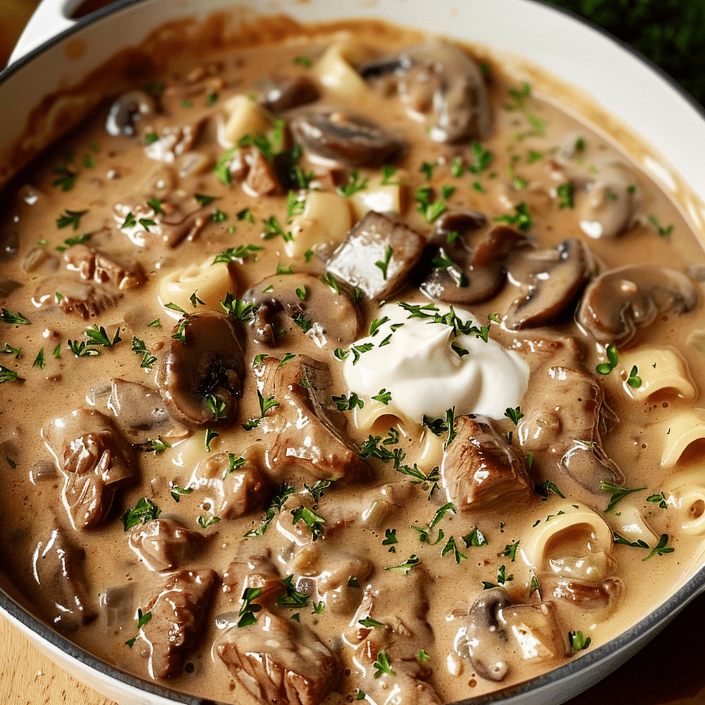 Beef Stroganoff Soup