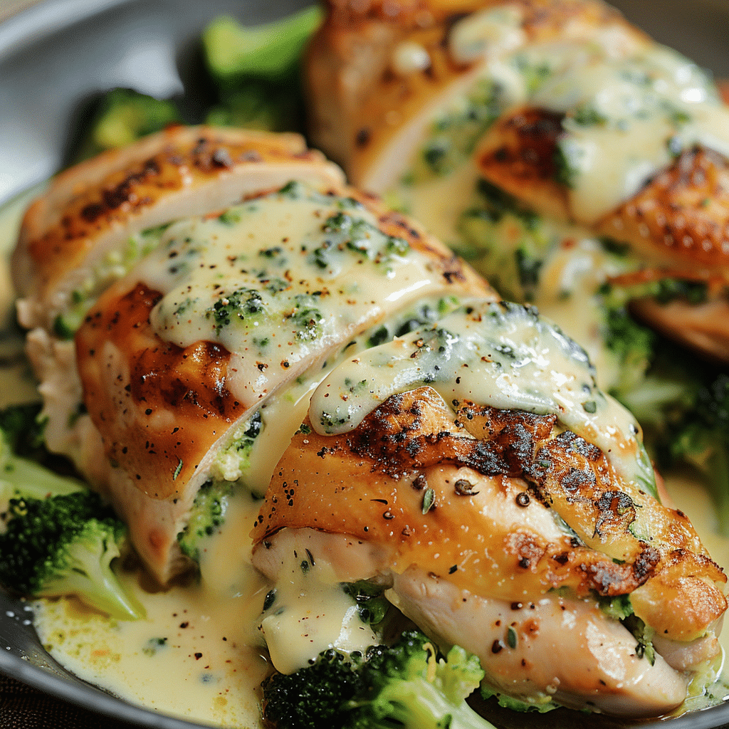 BROCCOLI CHEESE STUFFED CHICKEN BREAST