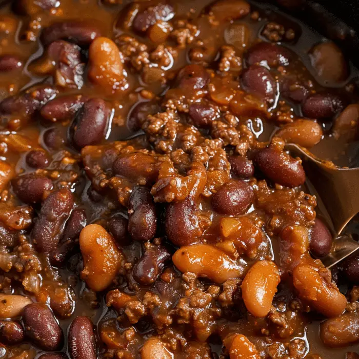 Slow Cooker Steakhouse Cowboy Baked Beans