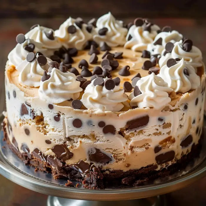 Chocolate Chip Cookie Dough Ice Cream Cake