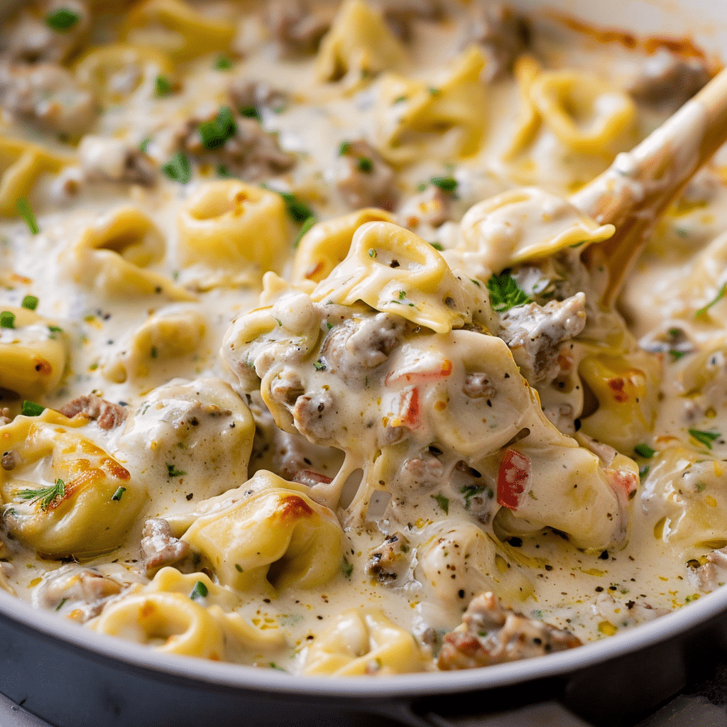 Philly Cheesesteak Tortellini Pasta