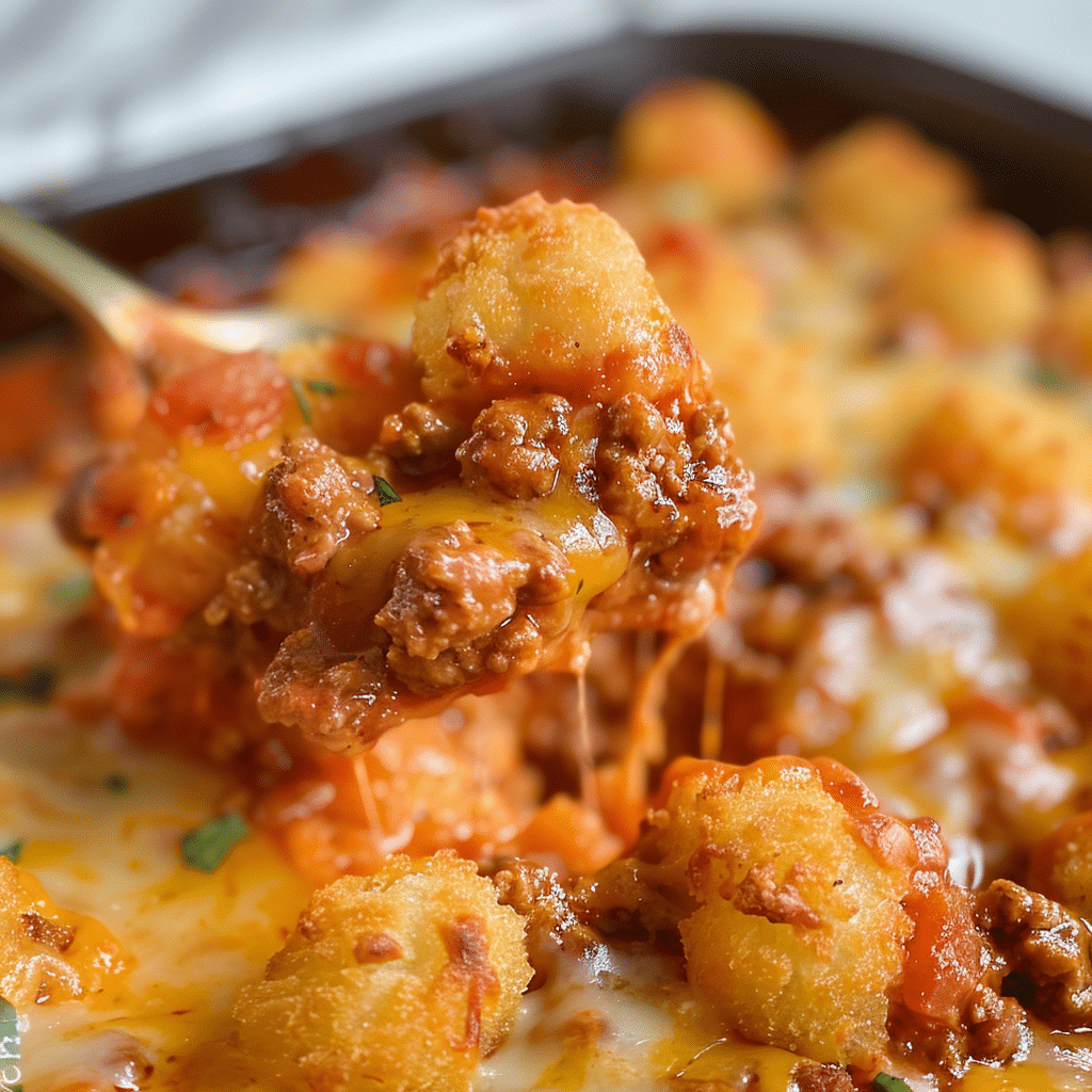 Sloppy Joe Tater Tot Casserole