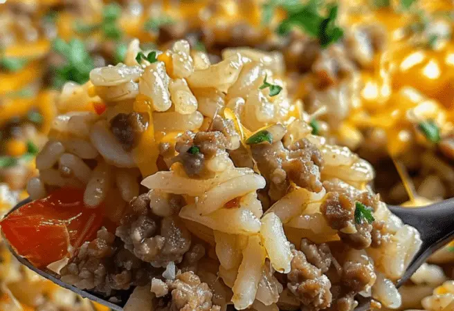 Easy Hamburger Rice Casserole