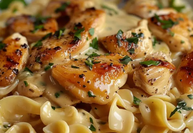 Chicken with Buttered Noodles