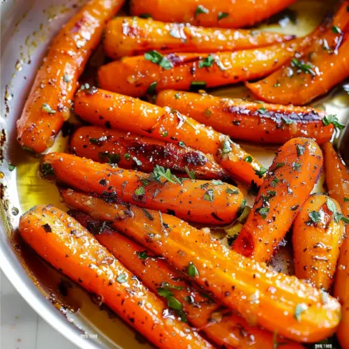 Honey Garlic Butter Roasted Carrots