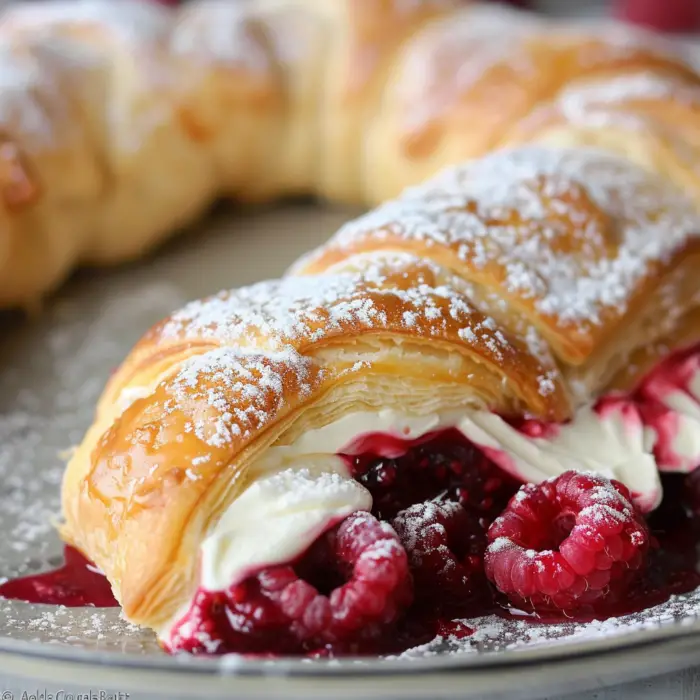 Raspberry Cream Cheese Crescent Ring