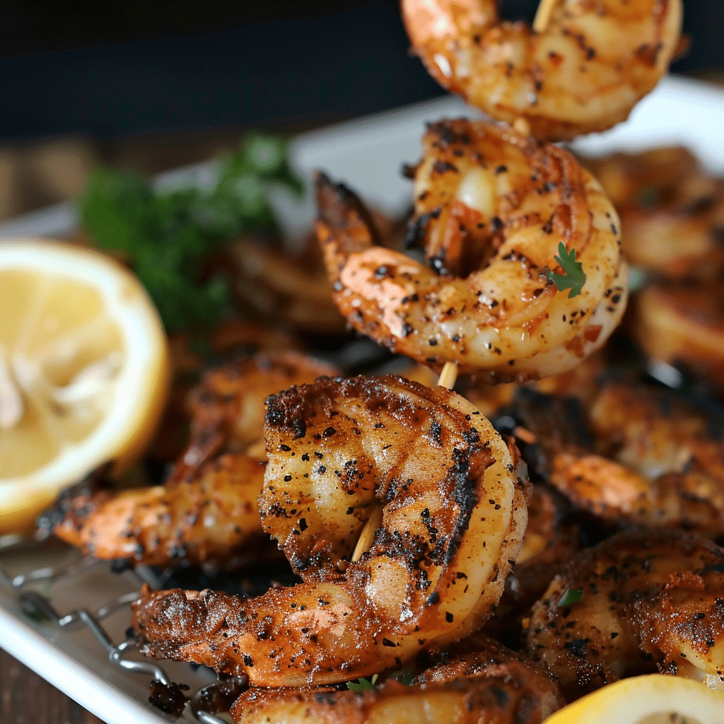 Grilled Cajun Lemon Shrimp