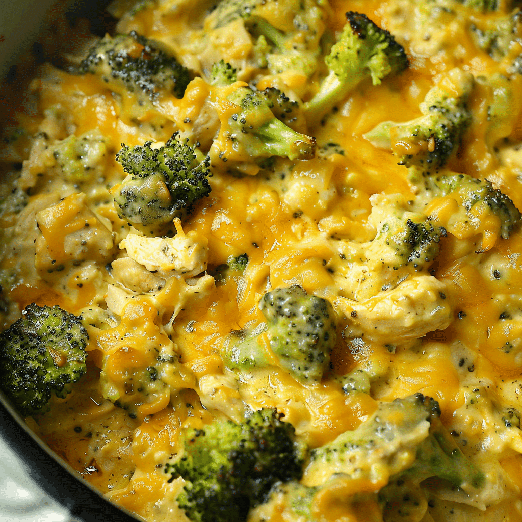 Slow Cooker Cheesy Chicken Broccoli Casserole