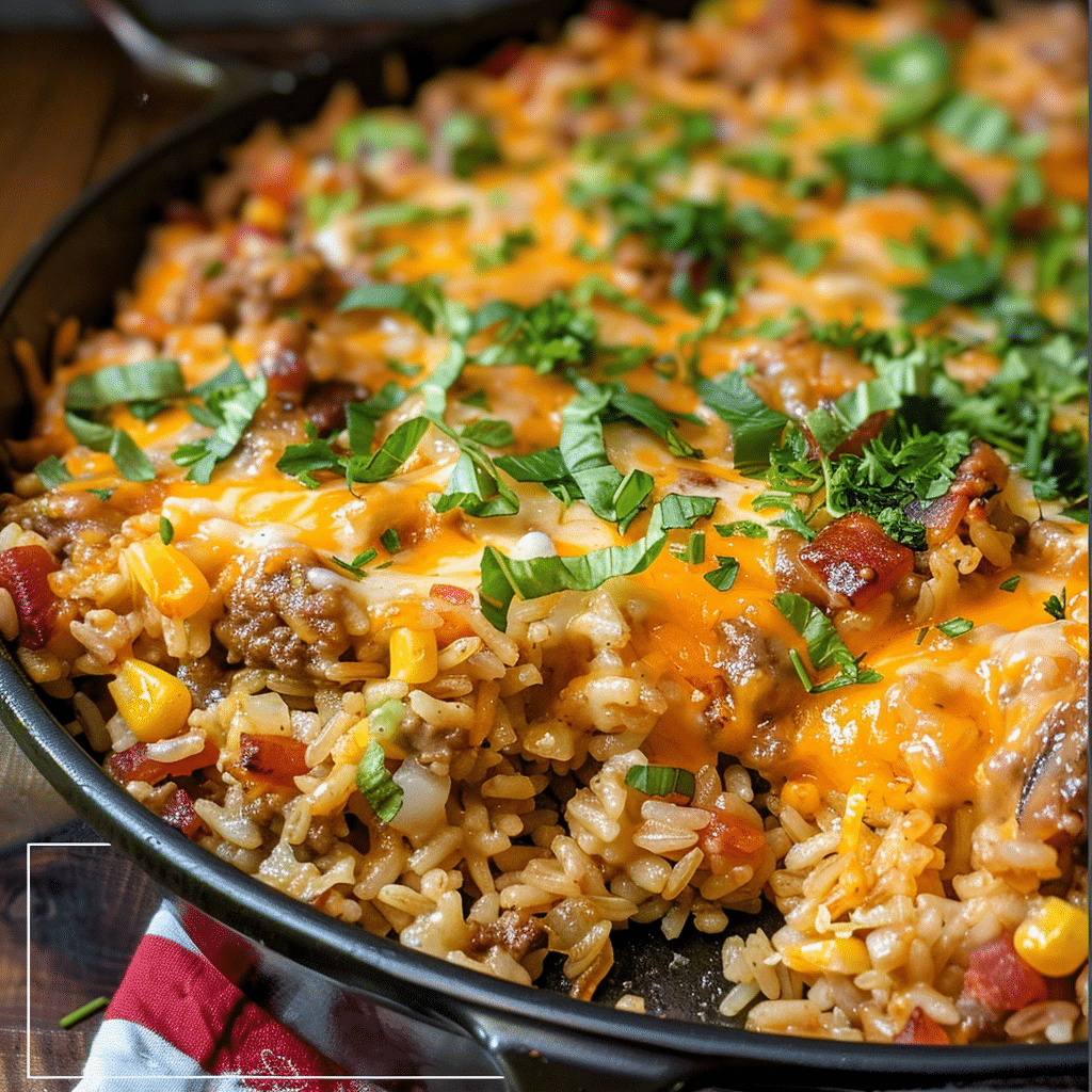 Skillet Cowboy Rice Casserole