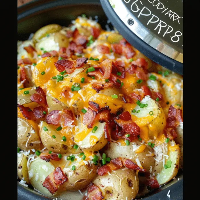 Slow Cooker Cheesy Bacon Ranch Potatoes
