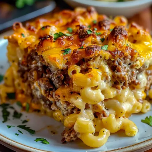 Mac and Cheese Meatloaf Casserole