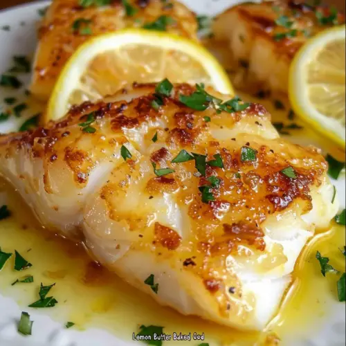 Lemon Butter Baked Cod