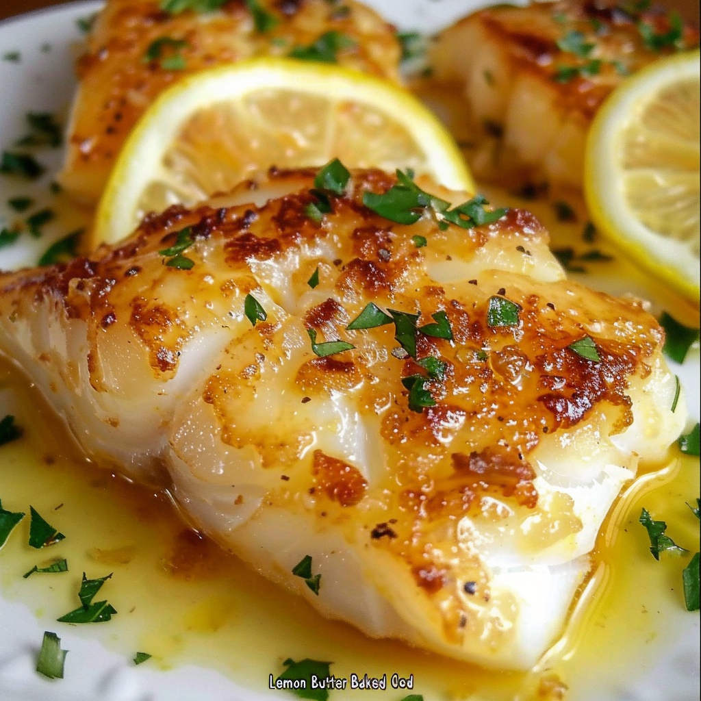 Lemon Butter Baked Cod