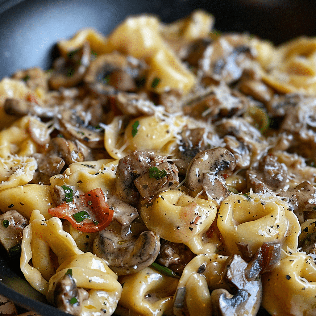 Philly Cheesesteak Tortellini Pasta