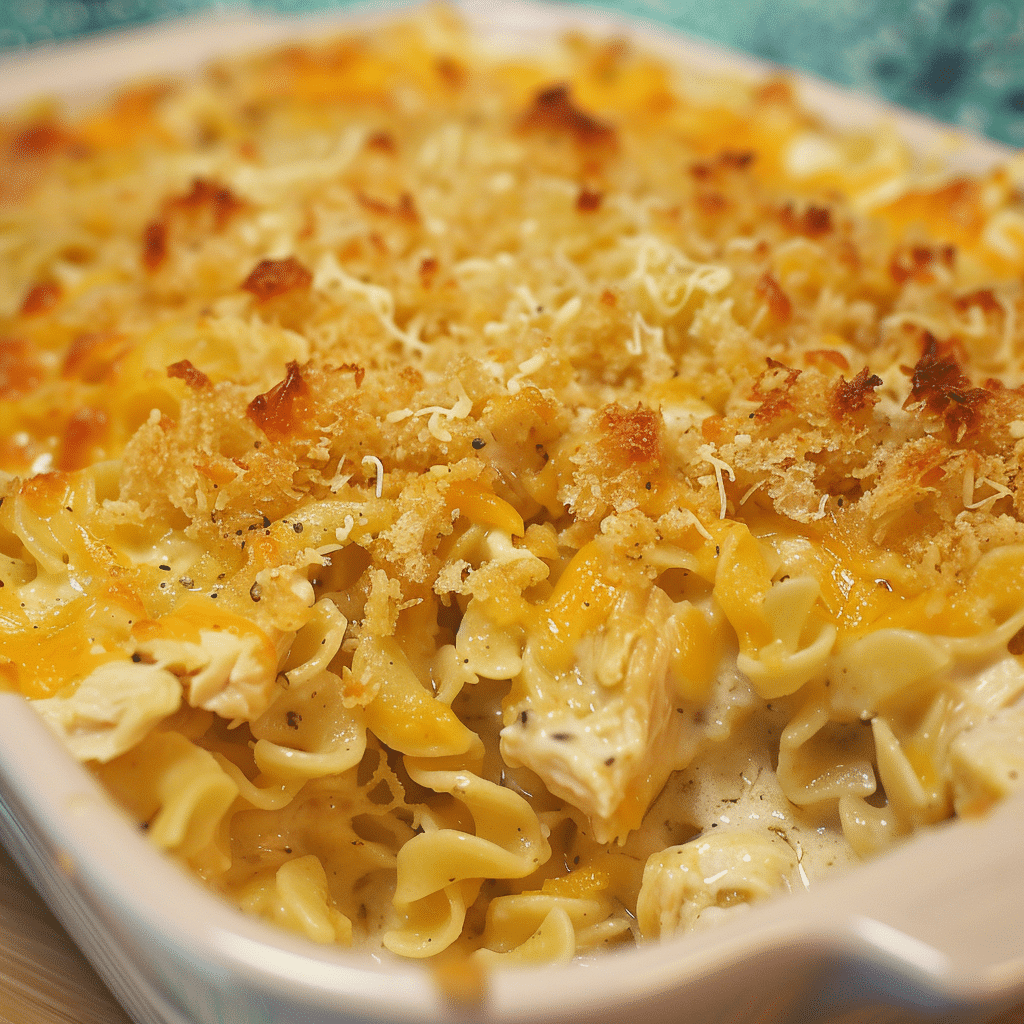 Cheesy Chicken Noodle Casserole