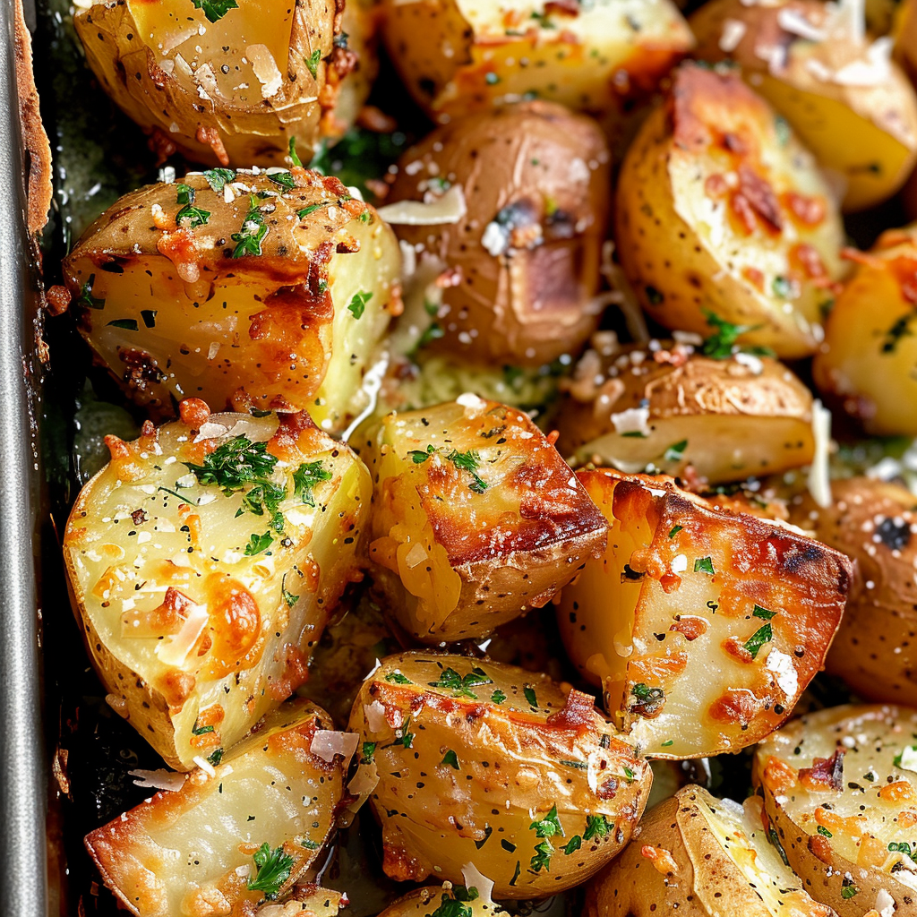 Browned Butter Roasted Potatoes with Parmesan