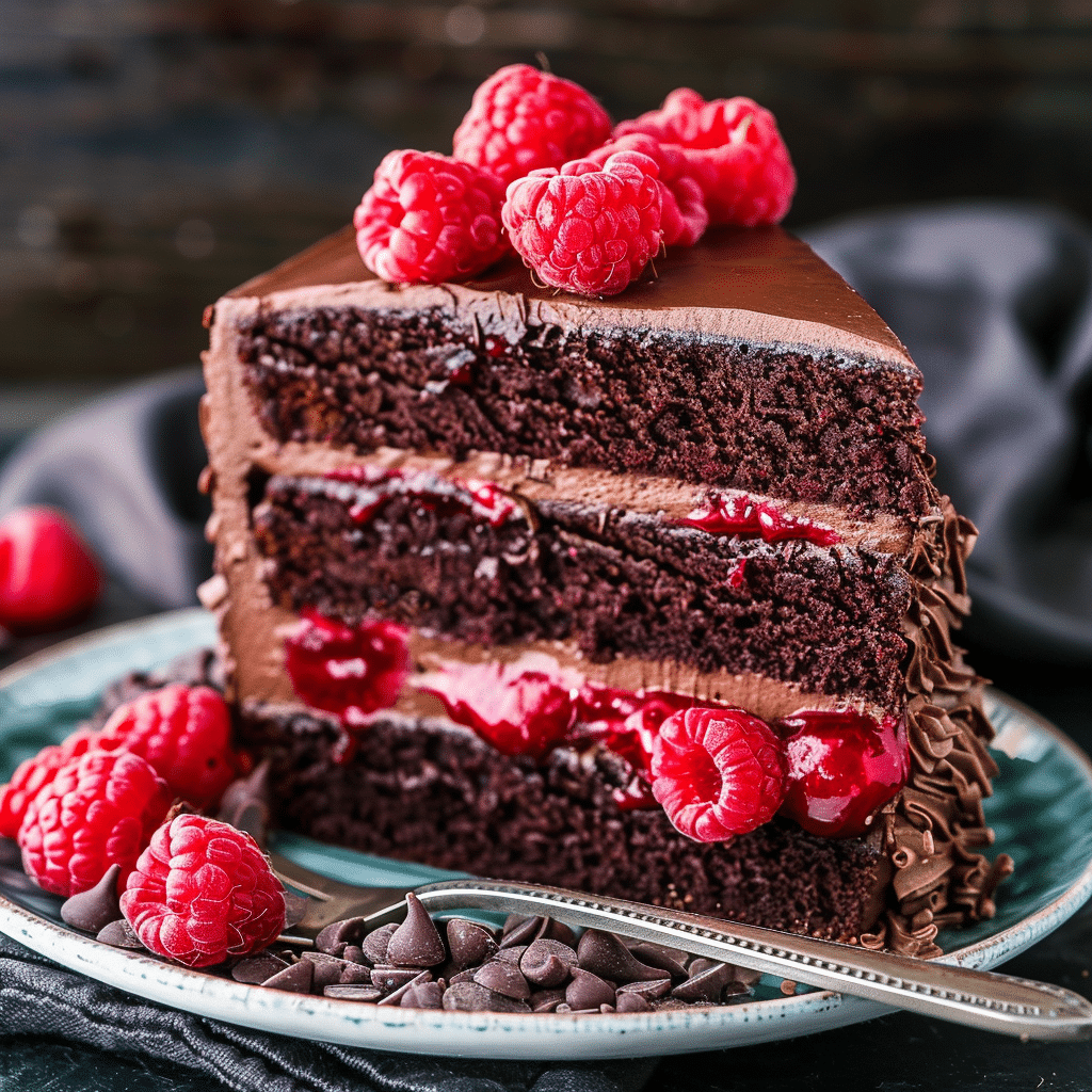 Chocolate Raspberry Layer Cake