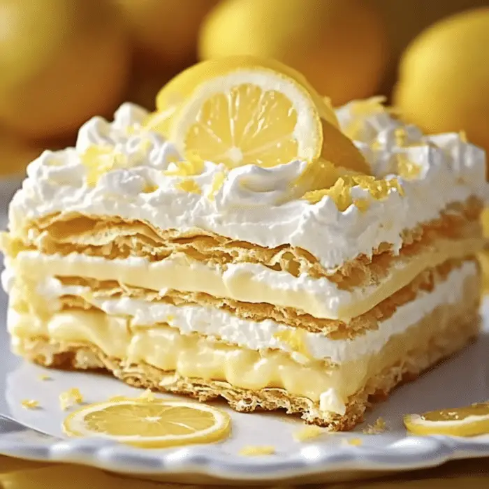 No-Bake Lemon Eclair Cake