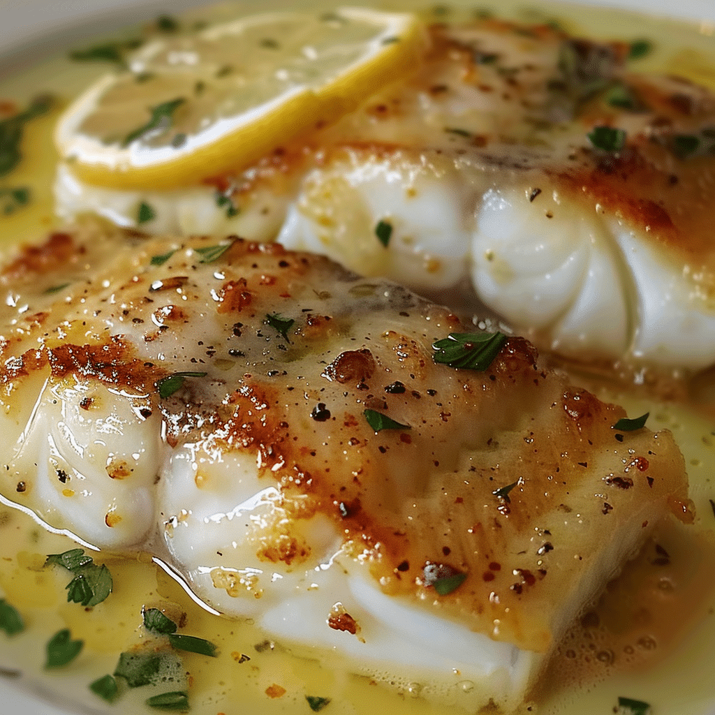 Pan-Fried Fish with Lemon Butter Sauce