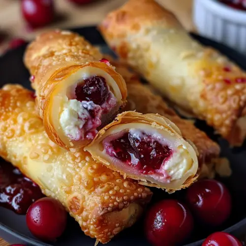 Air Fryer Cherry Cheesecake Egg Rolls