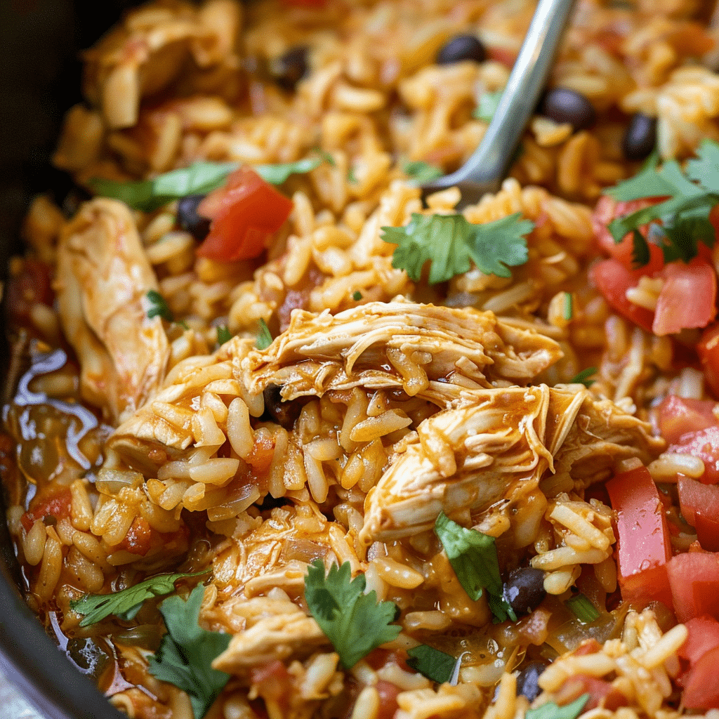 Slow Cooker Taco Chicken and Rice