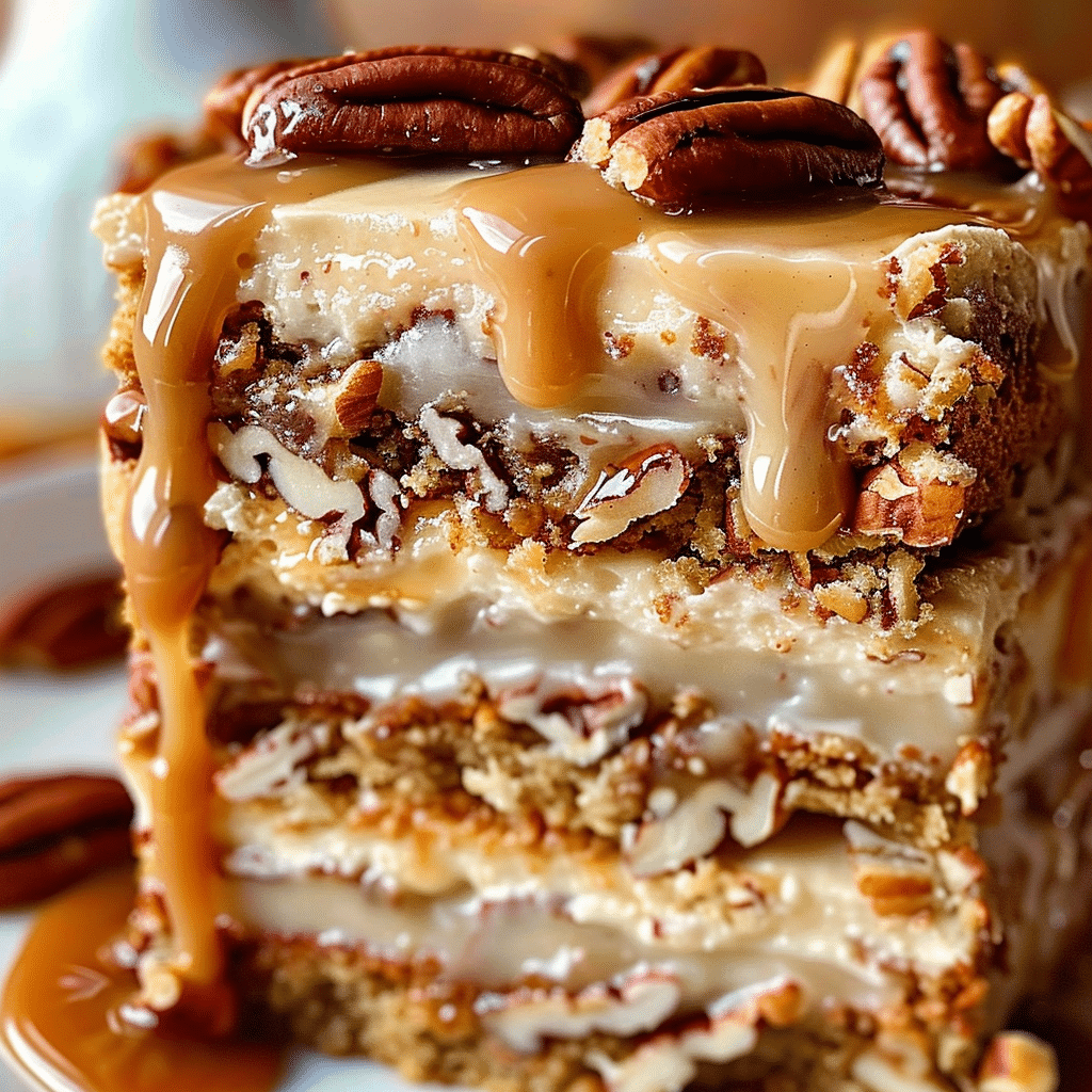 Banana Pecan Caramel Layer Cake