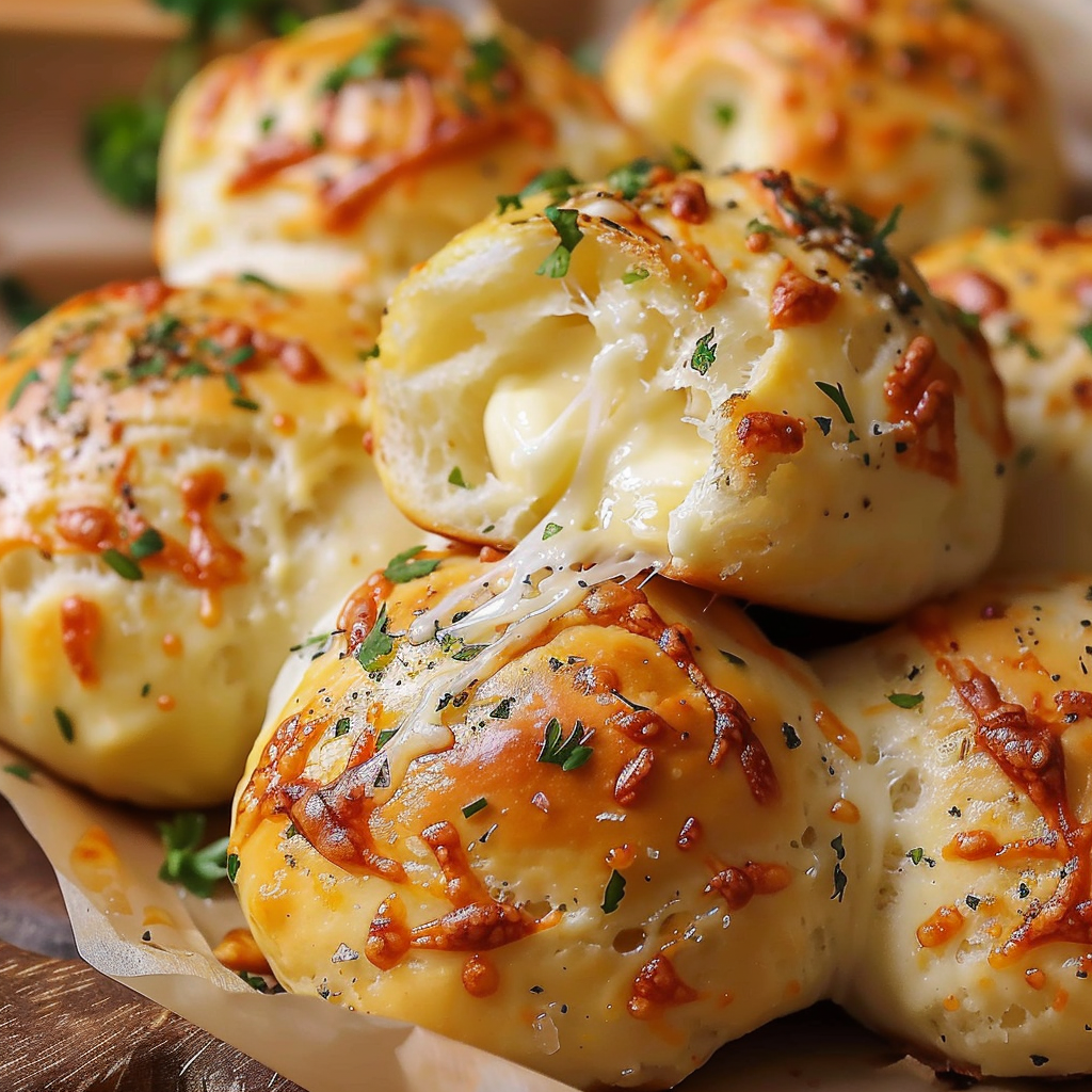 Pillsbury Biscuit Garlic Butter Cheese Bombs