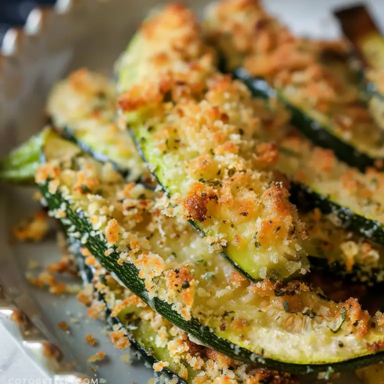 Super Easy Parmesan Crusted Zucchini