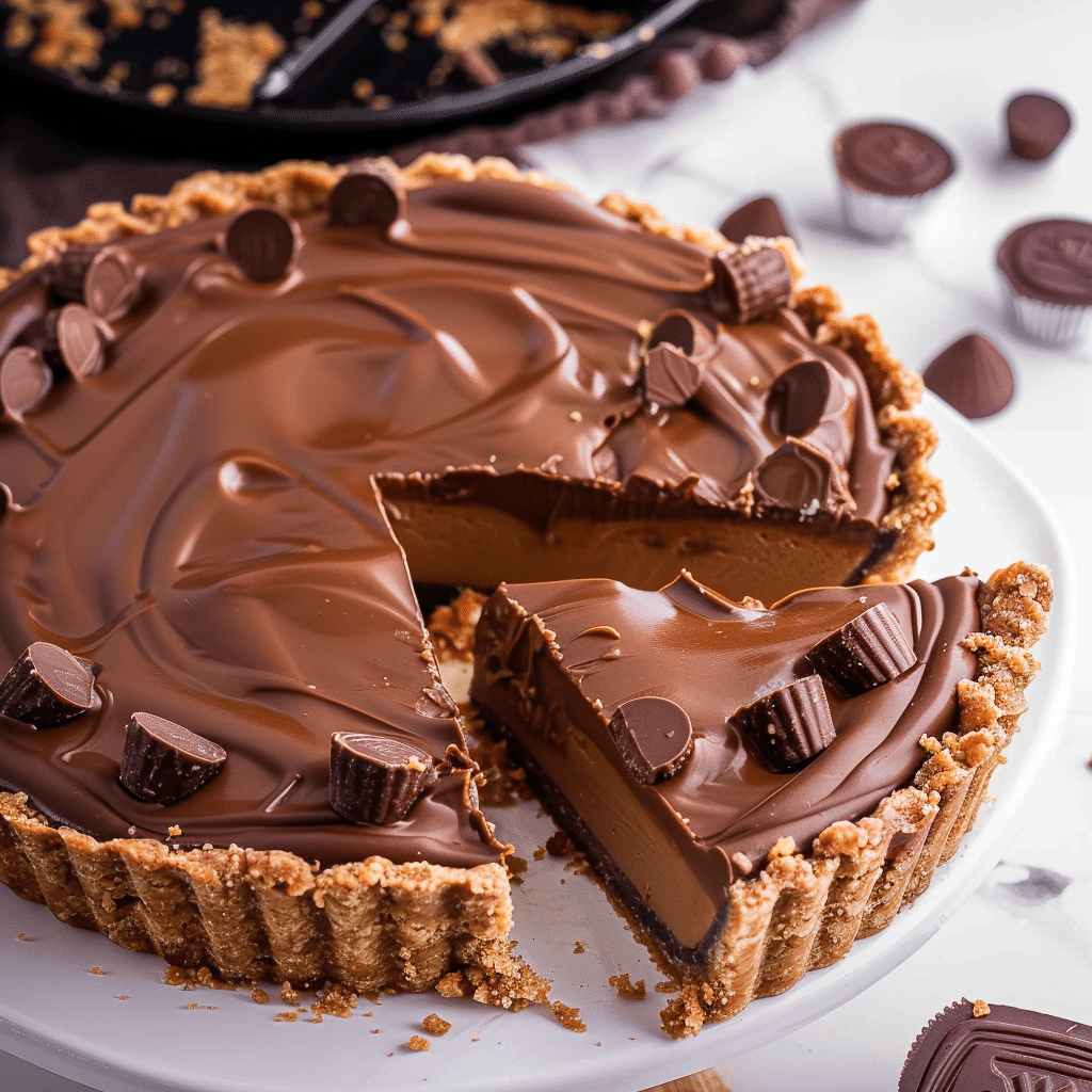 Giant Reese's Peanut Butter Cup Pie