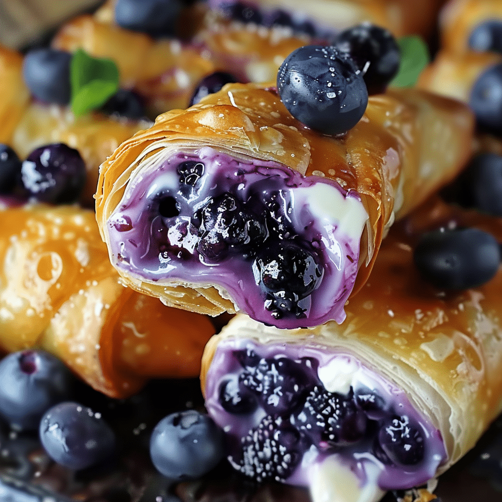 Blueberry Cream Cheese Egg Rolls