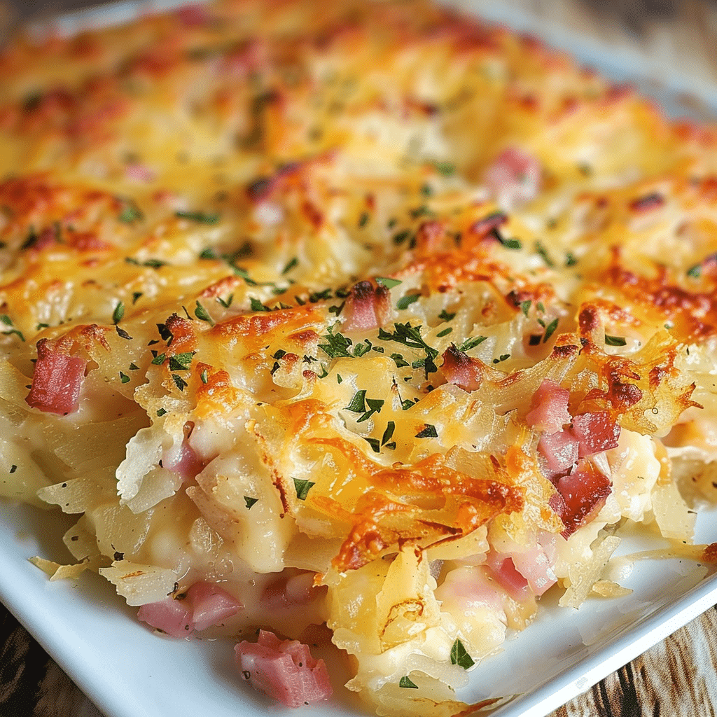 Ham And Cheese Hash Brown Casserole