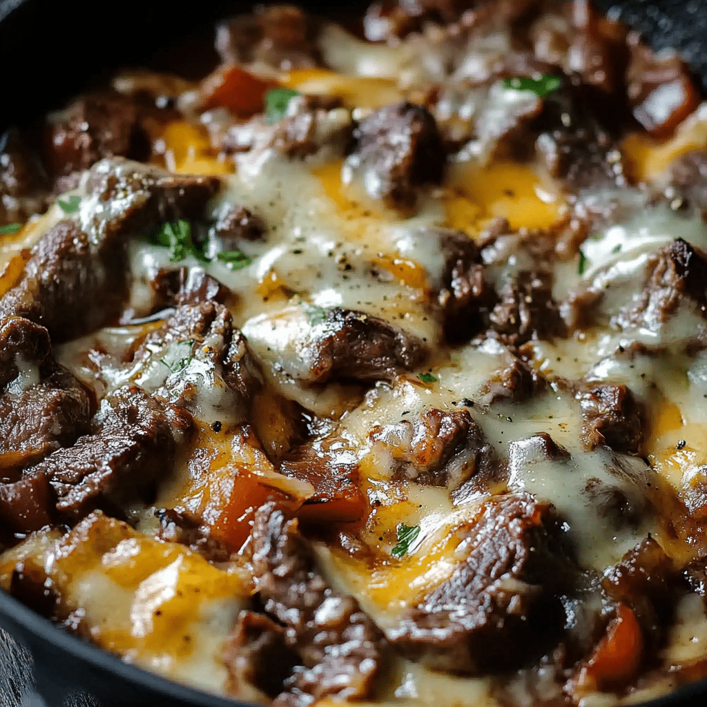 Steak and Cheese Skillet