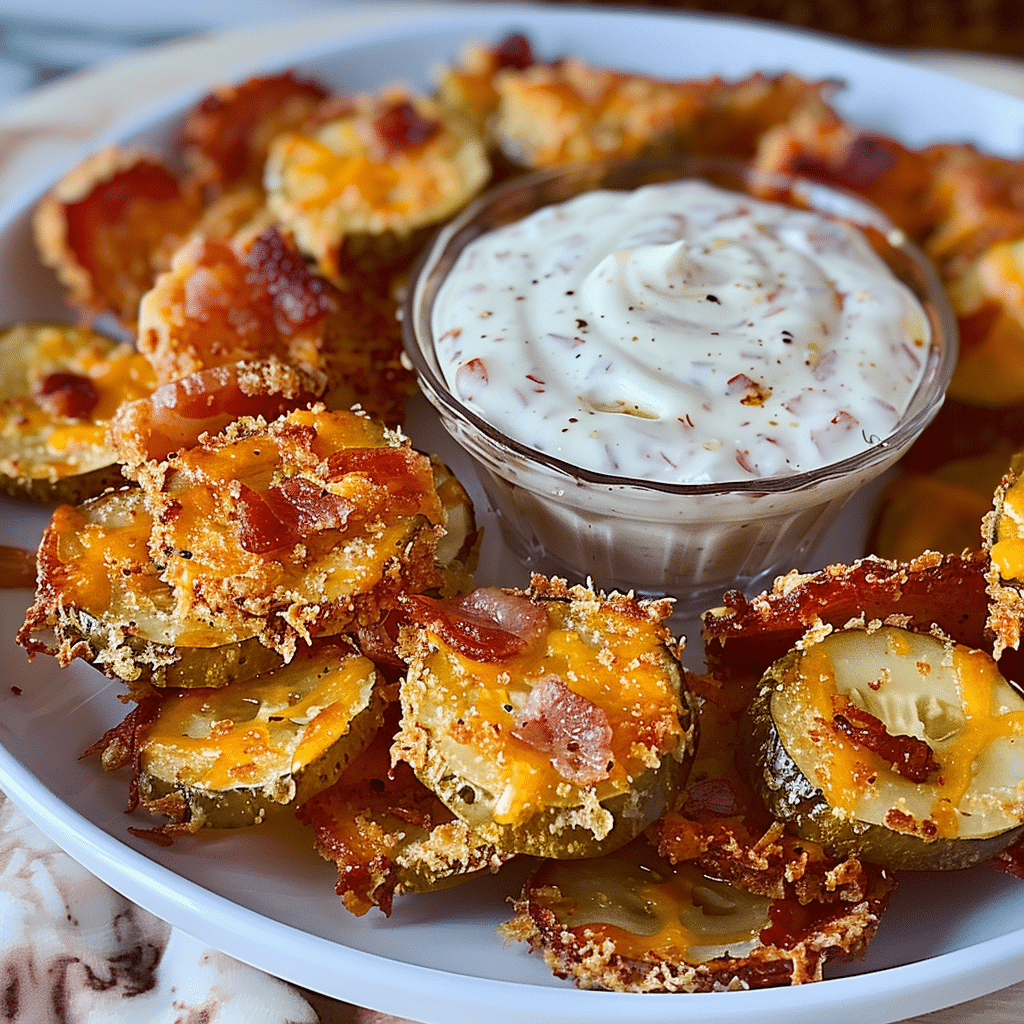 Cheesy Bacon Fried Pickles