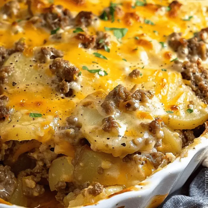 Hamburger Potato Cheese Casserole