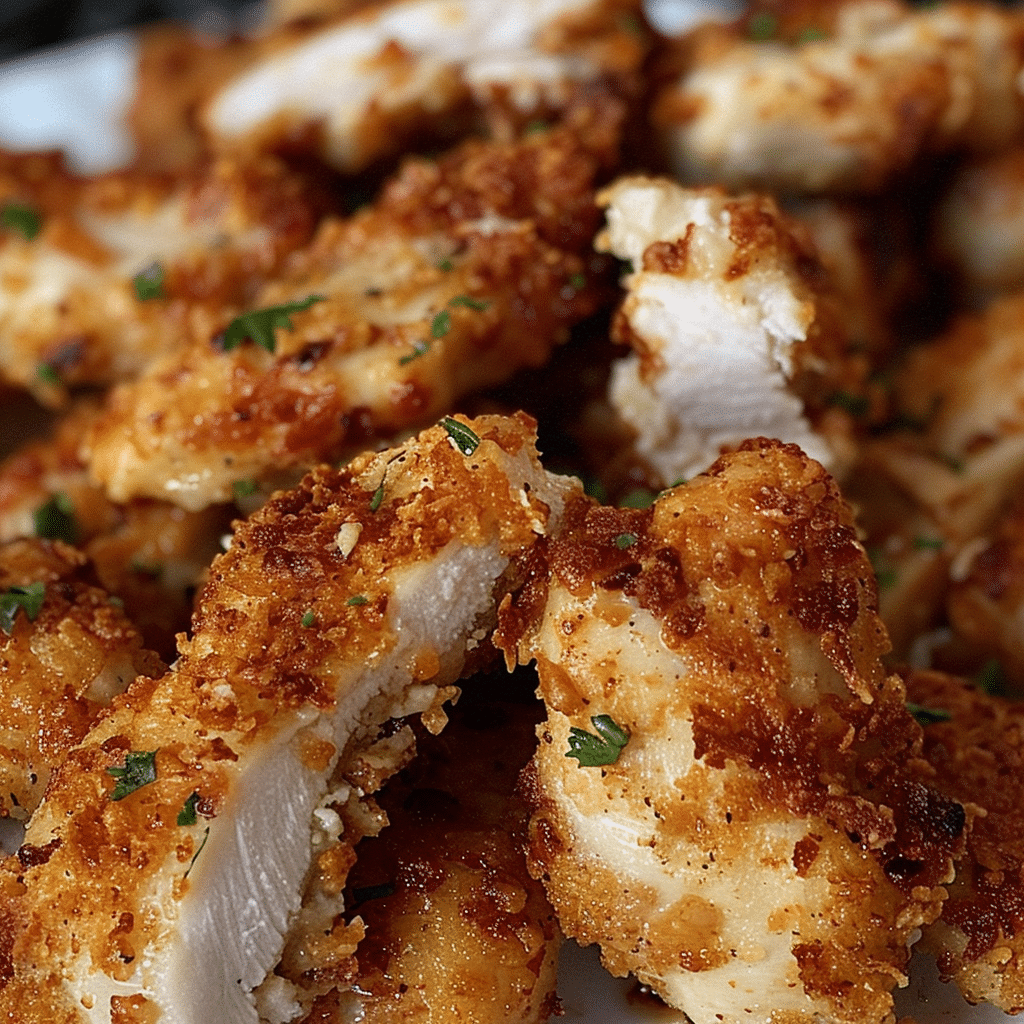 Parmesan crusted air fryer chicken tenders