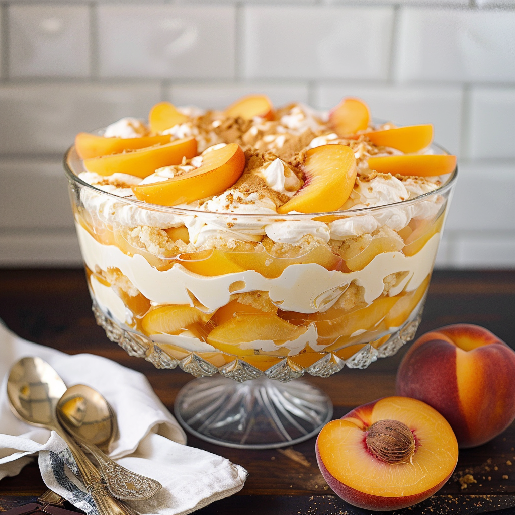 Peaches and Cream Trifle