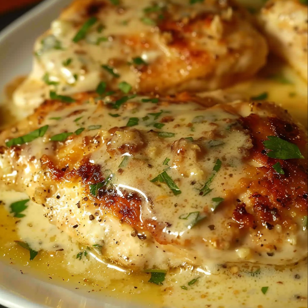 CREAMY GARLIC BUTTER PARMESAN CHICKEN