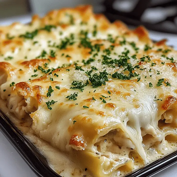 GARLIC PARMESAN CHICKEN LASAGNA ROLL-UPS