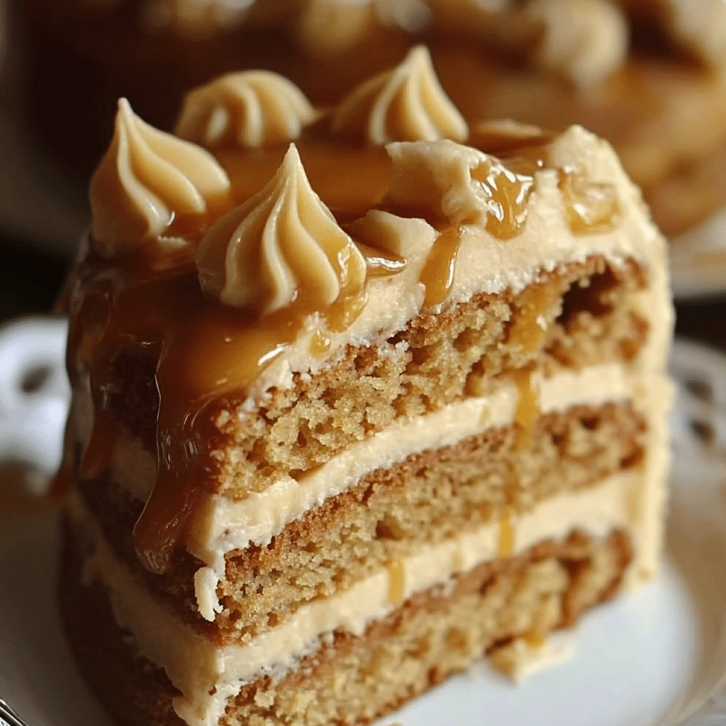 Butterscotch Cake with Caramel Icing