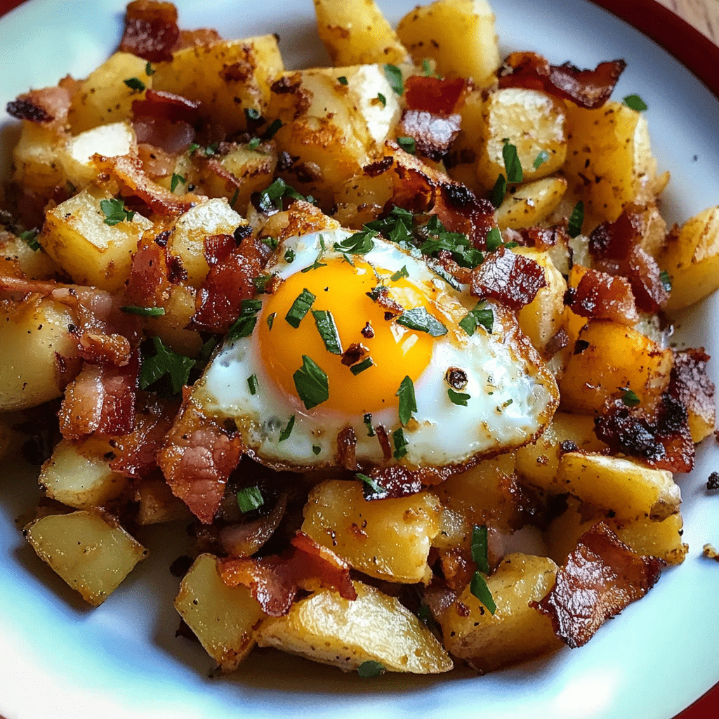 Bacon, Egg, and Potato Hash