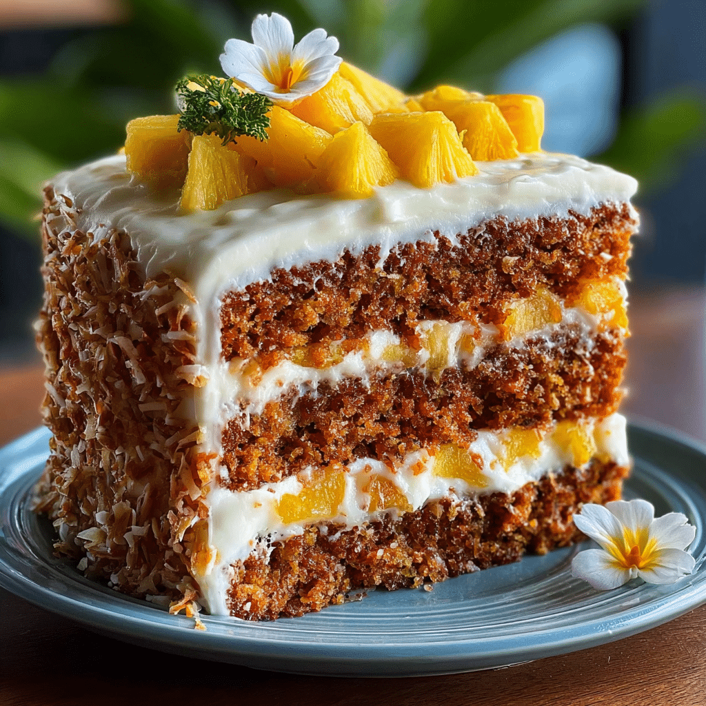 Hawaiian Carrot Pineapple Cake