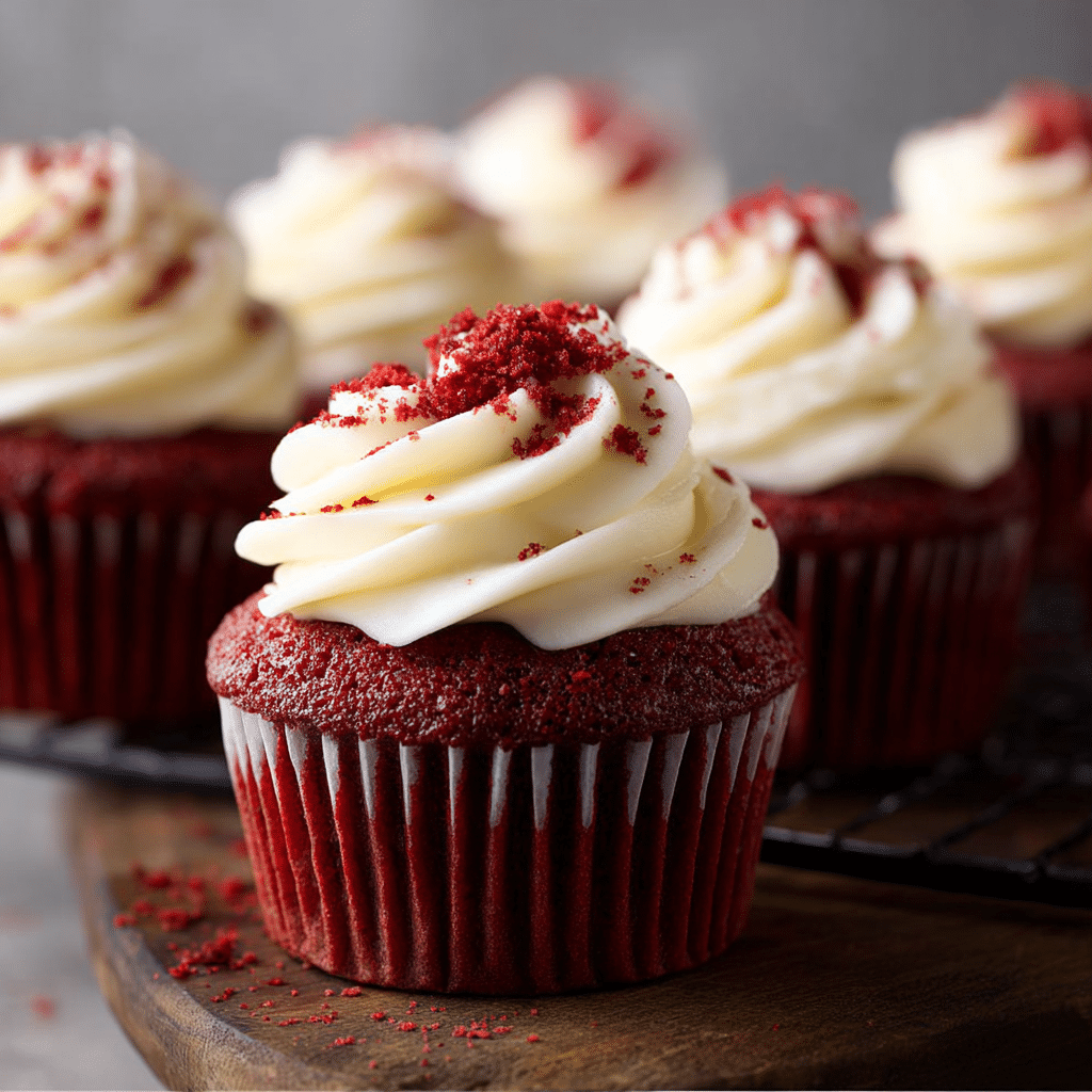 Red Velvet Cupcakes with Cream Cheese Frosting